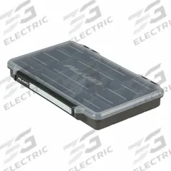 PLANO Compartment Box: 14 in x 7 1/4 in x 1 3/4 in, Black/Clear, 64 Compartments, 20 Adj Dividers (MPN P000267). Key specifications — Color: Black/Clear; Brand: PLANO; Material: Plastic.