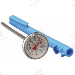 TAYLOR Dial Pocket Thermometer: -40°F to 120°F, +/- 1% Accuracy, 5 in Stem Lg, Fahrenheit (MPN 6091N). Key specifications — Temperature Units: Fahrenheit; Accuracy: +/- 1%; Brand: TAYLOR.