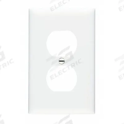 LEGRAND Wall Plate: Duplex Outlet, 1 Gang, White - General Purpose Wall Plates