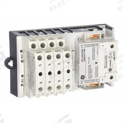 GE Lighting Magnetic Contactor: 8 Poles, 277V AC, 30 A, 2-Wire - Electrically Held Lighting Contactors