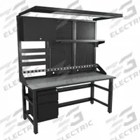 SAFCO PRODUCTS Computer Workstation: 1 Shelves, 0 Display Mounts, 86 in Overall Ht, 72 in Overall Wd (MPN TWTYP15TBLKSTGMBK)