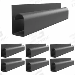 ELECTRIDUCT Raceway: Black, 16 in Lg, 1 1/8 in Wd, 2 1/4 in Ht, Adhesive Mounting (MPN SR-ED-H-LG-16-6PK-BK). Key specifications — Color: Black; Brand: ELECTRIDUCT; Mounting Style: Adhesive.