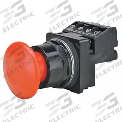 SIEMENS Mushroom Head Push Button: Illuminated, Mushroom Head Profile, Metallic, 30 mm, 1NO/1NC (MPN 52BP2D3AB). Key specifications — Brand: SIEMENS; Action: Maintained; Series: Class 52; Terminal Connection: Pressure Plate; Push Button Material Type: Metallic.
