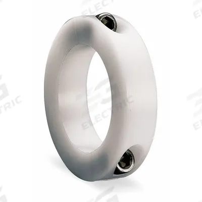 Dayton Shaft Collar: 2-Piece, Inch, Round, Clamp-On, 1 1/8 in Bore Dia - Plastic Shaft Collars