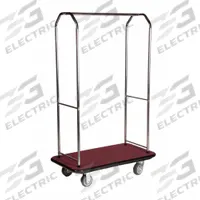 CSL Bellman Cart: 1 in Frame Dia, 43 in Overall Lg, 23 in Overall Dp, 72 1/2 in Overall Ht, Red (MPN 2005BK-60-RED). Key specifications — attr1036728: CSL; attr1036739: Powder Coated; attr1036747: Bellman Cart.