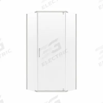 FOREMOST Shower Door: 25 1/2 in Max. Door Wd, 23 3/4 in Fixed Panel Wd, 74 in Overall Ht - Neo-Angle Shower Doors