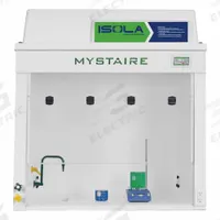 MYSTAIRE Filtered Workstation: Isola® EDGE, 36 in Overall Wd, 53 in Overall Ht, 28 in Overall Dp (MPN MY-ISL36P2). Key specifications — Assembly: Fully Assembled; Brand: MYSTAIRE; Base/Stand Included: Yes; Blower Included: Yes; Work Surface Included: Yes.