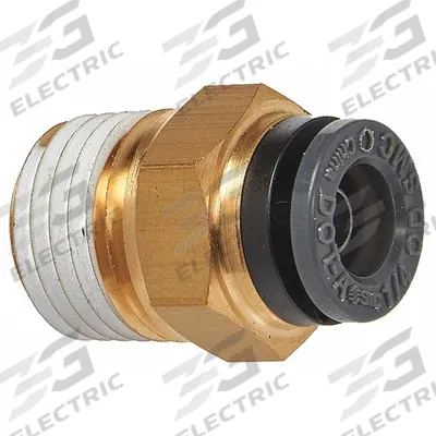 SUR&R Male Connector: NPT, Brass - Air Brake Composite Hose Push-In Fittings