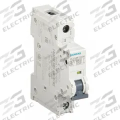 SIEMENS IEC Miniature Circuit Breaker: 15 A Amps, 60V DC, 14kA at 240V AC, Screw Clamp, 5SJ4, AC/DC (MPN 5SJ41187HG40). Key specifications — Brand: SIEMENS; DC Voltage Rating: 60V DC; Max. AIR Rating: 14kA at 240V AC; Terminal Connection: Screw Clamp; AC Voltage Rating: 240V AC.