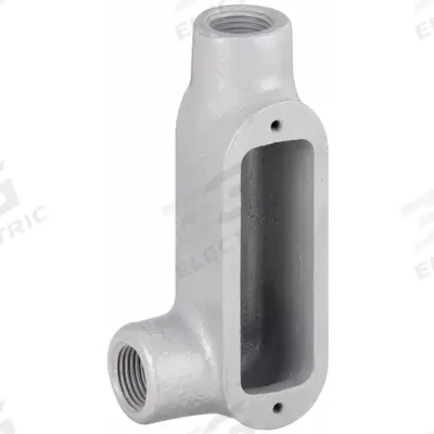 HUBBELL KILLARK Conduit Outlet Body: Iron, 1 1/2 in Trade Size, LL Body, 42 cu in Body Capacity - LL - 90° Elbow Type
