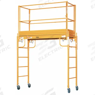 BIL-JAX Scaffold Tower: Steel, 2 ft to 6 ft, 72 in x 29 in - Stackable Scaffolds