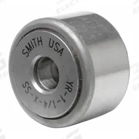 SMITH BEARING Yoke Roller: 1 1/4 in Roller Dia, Std, 1 Row, Dbl Sealed, Flat, Stainless Steel (MPN YR-1-1/4-X-SS). Key specifications — Duty Type: Standard; System of Measurement: Inch; Brand: SMITH BEARING.