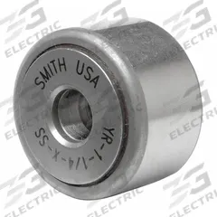 SMITH BEARING Yoke Roller: 1 1/4 in Roller Dia, Std, 1 Row, Dbl Sealed, Flat, Stainless Steel (MPN YR-1-1/4-X-SS). Key specifications — Duty Type: Standard; System of Measurement: Inch; Brand: SMITH BEARING.