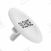 SCHNEIDER ELECTRIC Push Button Cap: 22 mm Panel Size, Non-Illuminated, Non-Metallic, Silence, White (MPN ZBA147). Key specifications — Manufacturer Part Number: ZBA147; Compatible Operator Illumination: Non-Illuminated; Compatible with Series: XB4; Head Attachment Type: Snap-On; Head Material: Plastic; Brand: SCHNEIDER; Legend: Silence.