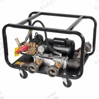 WHEELER-REX Fire Hose Tester: Two Outlet, 500 psi, 3 gpm, 1 hp, 2 1/2 in FNST Inlet, 115V AC (MPN 373020). Key specifications — Nameplate Voltage: 115V AC; Brand: WHEELER-REX; Phase: Single; Mounting Type: Roll Cage.
