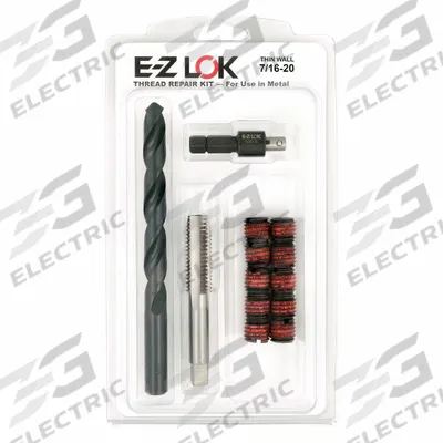 APPROVED VENDOR Self Locking Thread Insert: Thin Wall, 7/16"-20 Int Thrd Sz - Self-Locking Insert & Installation Tool Kits