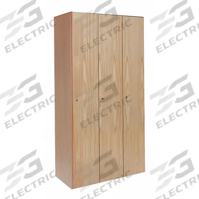 HALLOWELL Wardrobe Locker: 36 in x 18 in x 72 in, Solid, 1 Tiers, 3 Units Wide, Keyed - Solid Wood Wardrobe Lockers