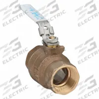 APOLLO Manual Two-Way Ball Valve: 1 1/4 in Size, Brass/Bronze, Straight, FNPT x FNPT, Two-Piece (MPN 77CLF10627A). Key specifications — Brand: APOLLO; Handle: Locking Lever.