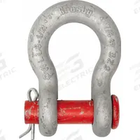 CROSBY Round Pin Anchor Shackle: Anchor Shackle, 1,000 lb Working Load Limit, 1/4 in Body Thick, Red (MPN 1018017). Key specifications — Body Material: Carbon Steel; Brand: CROSBY.