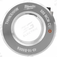 MILWAUKEE Stripping Bushing: For Copper, 500 MCM Max, THHN/XHHW, Use with 2435-20/2935-20 (MPN 49-16-B500S). Key specifications — attr532138: 2935-20; attr533552: Copper; attr532143: 500 MCM; attr532137: THHN/XHHW.