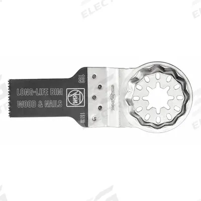 FEIN Oscillating Tool Blade: 13/16 in Blade Wd, 3 13/16 in Overall Lg, Bi-Metal - Starlock Mounted Blades