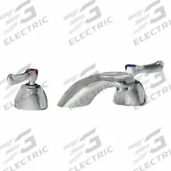CHICAGO FAUCETS Low Arc Bathroom Faucet: 404, Cast Brass, Polished Chrome Finish, 0.5 gpm Flow Rate (MPN 404-E70ABCP). Key specifications — Includes: Mounting Hardware; Brand: CHICAGO FAUCETS; Series: 404.