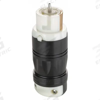 LEVITON Locking Connector: Non-NEMA, Black/White, 250V AC, 50 A Current Rating - General Purpose Connectors