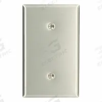 LEVITON Wall Plate: Blank, 1 Gang, Std Size (MPN 84019-40). Key specifications — Brand: LEVITON; Material: Stainless Steel.