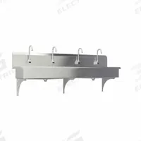 SANI-LAV Wash Station: 4 Stations, 8 in Bowl Dp, 77 in Bowl Lg, 16 1/2 in Bowl Wd, Faucet Included (MPN 58WBL). Key specifications — Includes Side Splash: Side Splash Not Included; Series: Stainless Steel Wash-Station; Brand: SANI-LAV; Power Source: Battery Powered.