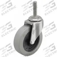 SHEPHERD CASTER Stem Caster: 3 in Wheel Dia., 13/16 in Wheel Wd, 3 1/2 in Mounting Ht, Swivel, Steel (MPN PRE30748ZN-TPU). Key specifications — Brand: SHEPHERD CASTER; Thread Size: 1/2"-13; Wheel Bearing Type: Plain; Wheel/Tread Color: Gray; Roll Up: Swivel.