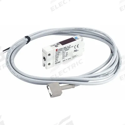 SMC Vacuum Pressure Switch: ZSE Series, 10 kPa to 105 kPa, 5 mm Port, 2 m Leads - Compact Vacuum Pressure Switches