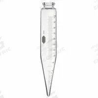 KIMBLE Centrifuge Tube: 100 mL, Centrifuge Tube, 37 mm Body Dia, 203 mm Overall Ht, Colorless (MPN 45241-100). Key specifications — Graduated: Yes; Includes Closure: No; Body Color: Colorless; Brand: KIMBLE; Bottom Shape: Conical.
