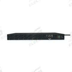 TRIPP LITE PDU with Automatic Transfer Switch: 120V AC, 8 Outlets, NEMA 5-15R, Non-Metered, 1 RU (MPN PDUMH15ATNET). Key specifications — Plug Type: NEMA 5-15P; Brand: TRIPP LITE; Maximum Input Voltage: 120V AC; Receptacle Type: NEMA 5-15R; Mounting Location: Horizontal Rack; Facing: Front.