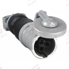 HUBBELL Pin and Sleeve Connector: Gray, 250V DC/600V AC, Single Phase, 60 A, 2 Pole, 3 Wire (MPN HBL360CS2W). Key specifications — Brand: HUBBELL.