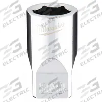 MILWAUKEE Standard Socket: SAE, 1/4 in Drive Size, 3/8 in Socket Size, 6-Point, Std, Chrome (MPN 45-34-9007). Key specifications — attr1204417: MILWAUKEE; attr1204392: Chrome.