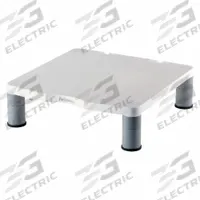 FELLOWES Monitor Stand: Platinum, Cord Management, 4 in Max Ht, 2 in Min Ht, 13 1/4 in Overall Wd (MPN 91712). Key specifications — attr991949: FELLOWES; attr991954: Monitors up to 60 lb.