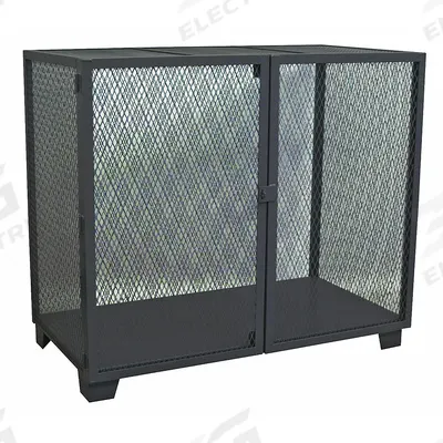 JAMCO Bulk Storage Locker: 60 in x 36 in x 54 in, 1 Units Wide, Padlock Hasp - Expanded Metal Security Cage Lockers