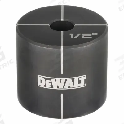 DEWALT Knockout Die: 10 ga Sheet Metal Capacity (Steel), 1/2 in Nominal Size, Round - DEWALT Knockout Punches & Dies