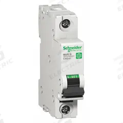 SCHNEIDER IEC Supplementary Protector: 4 A Amps, 60V DC, 14kA at 120/240V AC, Screw Clamp, C60SP, B (MPN M9F21104). Key specifications — Brand: SCHNEIDER; Terminal Connection: Screw Clamp; DC Voltage Rating: 60V DC; Max. AIR Rating: 14kA at 120/240V AC; Series: C60SP; AC Voltage Rating: 240/415V AC; Curve Type: B.