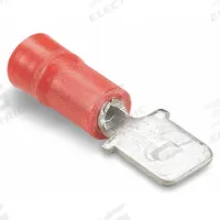 STA-KON Wire Disconnect: Male Tab, Red, Vinyl, Partial Coverage, 22 AWG – 18 AWG Wire Size (MPN 18RA-250T). Key specifications — attr1307035: STA-KON; attr1307036: 18RA-250T.