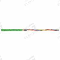 CHAINFLEX Bus Cable: (2) Pr 22 AWG (0.38), PUR, Order by the Foot, Profinet, Green (MPN CFSP-182-060). Key specifications — Bus System: Profinet; Conductor Grouping: (2) Pair 22 AWG; Minimum Bend Radius Factor - Fixed: 5 x OD; Minimum Bend Radius Factor - Flexible: 8 x OD; Shielding: Shielded; Brand: CHAINFLEX.