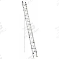 WERNER Extension Ladder: 36 ft Ladder Size, Aluminum, 300 lb Load Capacity, 80 lb Wt, 2 Sections (MPN D1536-2). Key specifications — Color: Silver; Brand: WERNER; Included Features: Mar-Resistant End Caps; Removable Fly: Removable.
