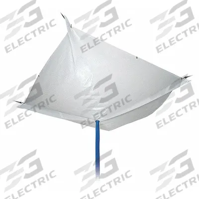 PIG Leak Diverter Tarp: 11 ft Lg, 11 ft Wd, Straps Leak Diverter Mounting, Polyester/PVC - Under the Ceiling Leak Diverters