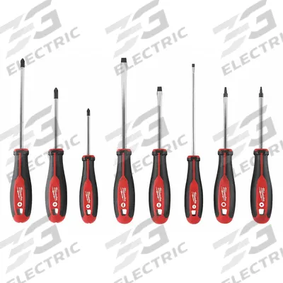 MILWAUKEE Tether Ready Magnetized Tip Screwdriver Set: 1-10 Pieces, 8 Pieces - General Purpose Screwdriver Sets