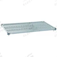 METRO Shelf: 18 in x 54 in, Ventilated Shelf, 600 lb Shelf Capacity, Polymer/Steel, Blue/Taupe (MPN MQ1854G). Key specifications — Color: Blue; Deck Material: Steel; Brand: METRO.