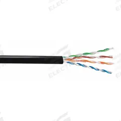 GENSPEED Category Cable: 1,000 ft Cable Lg, 23 AWG, Riser, Black, PE, Std, 7136100, 6, Unshielded. Key specifications — Conductor Gauge: 23 AWG; Jacket Material: PE; Brand: GENSPEED; Pairs Separation: Standard.