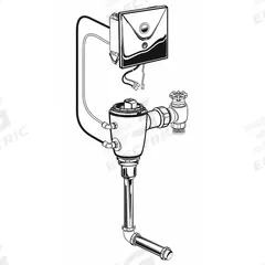 AMERICAN STANDARD Automatic Flush Valve: Selectronic, 0.5 gpf Gallons per Flush, Battery/Electric (MPN 606B305.007). Key specifications — Spud Location: Back; Brand: AMERICAN STANDARD.