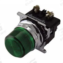 EATON Pilot Light: 30 mm Panel Mounting Size, Green, Incandescent, 10250T Series (MPN 10250T206NC2N). Key specifications — Series: 10250T; Brand: EATON; Includes Push-To-Test: No Push-To-Test Included.