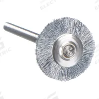 DREMEL Rotary Tool Brush: 3/4 in Brush Dia, Wheel Brush, Straight, Mounted, Carbon Steel, 2 PK (MPN 428-02). Key specifications — attr1097267: DREMEL; attr1097272: Mounted; attr1097273: Wheel Brush; attr1097274: Straight.