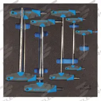 GEDORE Hex Key Set: 6 - 10 Pieces, V-Series/Journeyman/Husky/Professional, T, Metric, Long, 9 Pieces (MPN 1500 CT2-DT 2142). Key specifications — attr1205553: Not Tether Capable; attr1205554: GEDORE; attr1205568: Chrome; attr1293176: 6 - 10 Pieces.